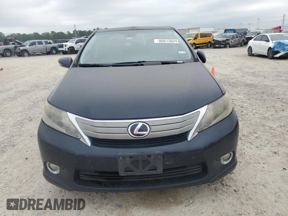 2010 Lexus HS 250h with VIN JTHBB1BA5A2021395, listed as a Copart auction lot 86613024 with 166,612 mi miles and Salvage Title. Bid and sale history available at DreamBid. Image 5.