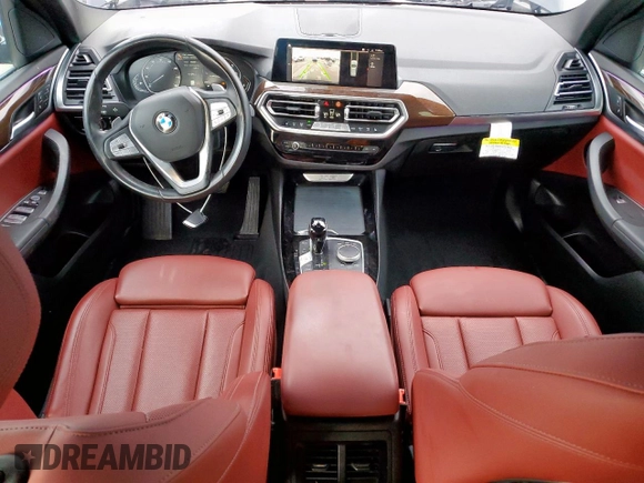 2022 BMW X3 sDrive30i with VIN 5UX43DP0XN9K72210, listed as a Copart auction lot 51233045 with 65,858 mi miles and Salvage Title. Bid and sale history available at DreamBid. Image 8.