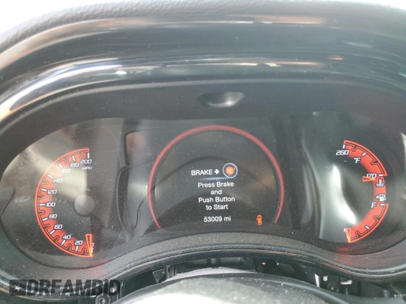 2021 Dodge Durango SRT Hellcat with VIN 1C4SDJH98MC689327, listed as a Copart auction lot 52169015 with 53,009 mi miles and Salvage title. Bid and sale history available at DreamBid. Image 9.