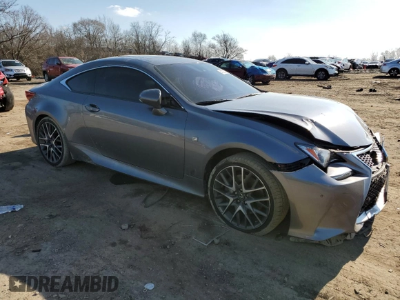 2018 Lexus RC 300 with VIN JTHS85BC8J5004516, listed as a Copart auction lot 44033395 with 63,537 mi miles and Salvage title. Bid and sale history available at DreamBid. Image 4.