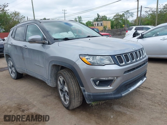 2018 Jeep Compass Limited with VIN 3C4NJDCB9JT267021, listed as a IAAI auction lot 42270830 with 82,437 mi miles and . Bid and sale history available at DreamBid. Image 1.