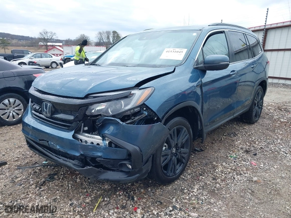 2021 Honda Pilot Special Edition with VIN 5FNYF6H28MB071142, listed as a IAAI auction lot 41531045 with 109,008 mi miles. Bid and sale history available at carsss.com. Image 18.