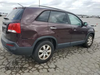 2012 Kia Sorento LX with VIN 5XYKT4A25CG242708, listed as a Copart auction lot 51382155 with 156,175 mi miles and Salvage Title. Bid and sale history available at carsss.com. Image 3.