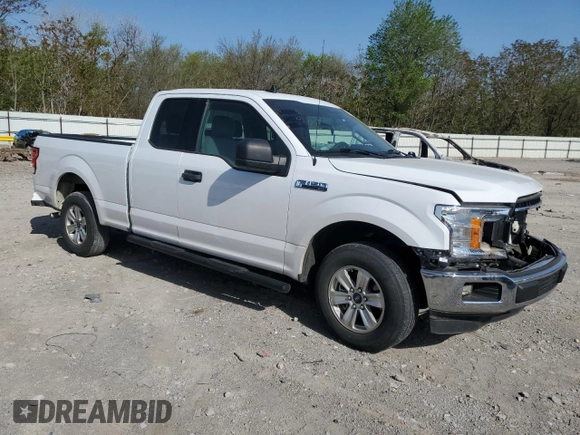 2020 Ford F-150 XL with VIN 1FTEX1C52LKF57905, listed as a Copart auction lot 52143765 with 76,855 mi miles and Salvage Title. Bid and sale history available at DreamBid. Image 4.