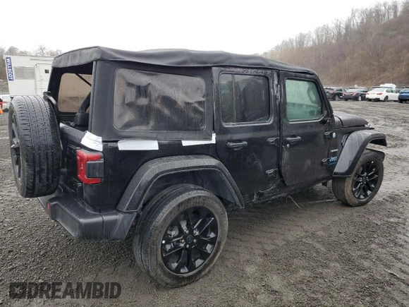 2024 Jeep Wrangler Sahara с VIN 1C4RJXP60RW257385, выставлен на аукционе Copart как лот 52192275 с пробегом 20 899 миль миль и Списание • Salvage title. История ставок и продаж доступна на DreamBid. Изображение 3.