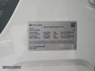 2023 Rivian R1S Adventure with VIN 7PDSGABAXPN021962, listed as a Copart auction lot 66184454 with 0 mi miles and Salvage Title. Bid and sale history available at carsss.com. Image 14.