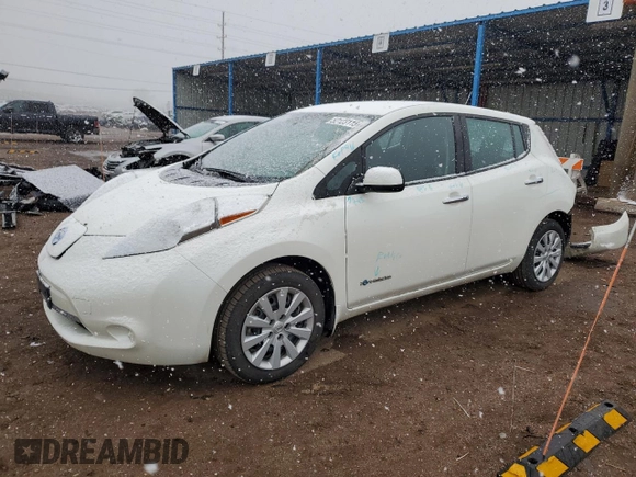 2017 Nissan LEAF S with VIN 1N4BZ0CP0HC301858, listed as a Copart auction lot 52123115 with 46,148 mi miles and Salvage Title. Bid and sale history available at carsss.com. Image 1.