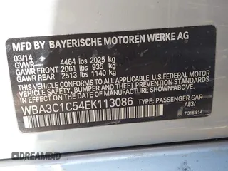 2014 BMW 3 Series 328i z VIN WBA3C1C54EK113086, wystawiony jako IAAI lot #42339836 z przebiegiem 68 259 mil mil oraz . Historia ofert i sprzedaży dostępna na DreamBid. Obrazek 9.