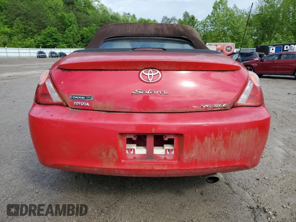 2006 Toyota Solara SE z VIN 4T1FA38P66U068651, wystawiony jako Copart lot #56547755 z przebiegiem 145 957 mil mil oraz Szkoda całkowita • Salvage title. Historia ofert i sprzedaży dostępna na DreamBid. Obrazek 6.