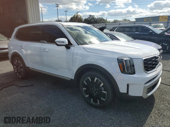 2024 Kia Telluride SX X-Line with VIN 5XYP5DGC2RG549861, listed as a Copart auction lot 81033054 with 24 mi miles and Salvage Title. Bid and sale history available at carsss.com. Image 4.