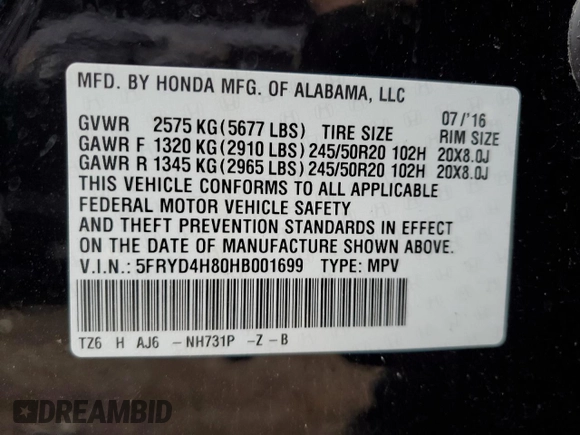 2017 Acura MDX w/Advance Pkg with VIN 5FRYD4H80HB001699, listed as a Copart auction lot 42324475 with 146,707 mi miles and Salvage Title. Bid and sale history available at carsss.com. Image 13.