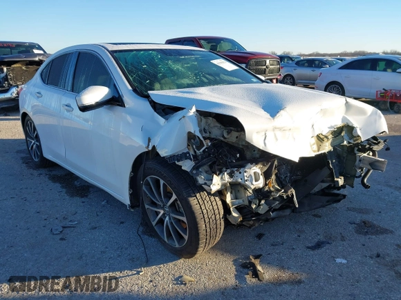 2015 Acura TLX V6 Tech with VIN 19UUB2F51FA020661, listed as a IAAI auction lot 41199676 with 109,753 mi miles. Bid and sale history available at carsss.com. Image 1.