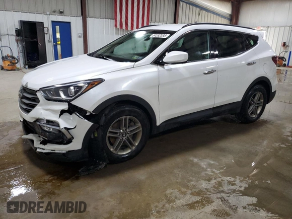 2017 Hyundai Santa Fe 2.4L with VIN 5NMZUDLB2HH005387, listed as a Copart auction lot 64592535 with 82,742 mi miles and Salvage title. Bid and sale history available at DreamBid. Image 1.