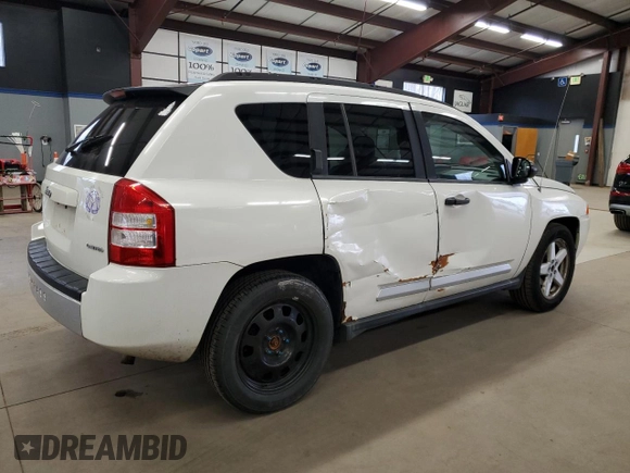 2007 Jeep Compass Limited with VIN 1J8FF57W97D103588, listed as a Copart auction lot 41534315 with 132,296 mi miles and Salvage Title. Bid and sale history available at carsss.com. Image 3.