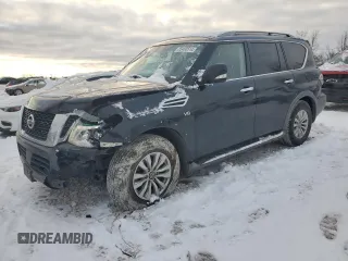 2020 Nissan Armada SL with VIN JN8AY2NC7L9615368, listed as a Copart auction lot 85460514 with 158,114 mi miles and Salvage Title. Bid and sale history available at carsss.com. Image 1.
