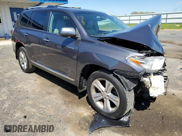 2012 Toyota Highlander Limited with VIN 5TDDK3EH6CS126926, listed as a Copart auction lot 56024295 with Not provided miles and Non repairable. Bid and sale history available at DreamBid. Image 4.
