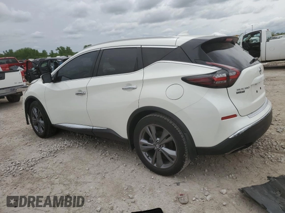 2020 Nissan Murano Platinum with VIN 5N1AZ2DS1LN162532, listed as a Copart auction lot 55274235 with 46,841 mi miles and Salvage title. Bid and sale history available at DreamBid. Image 2.