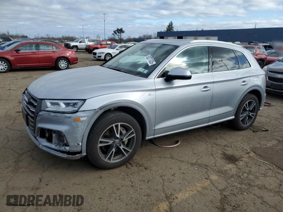 2020 Audi Q5 Premium Plus with VIN WA1E2AFY5L2046865, listed as a Copart auction lot 53377435 with 15,297 mi miles and Salvage title. Bid and sale history available at DreamBid. Image 1.