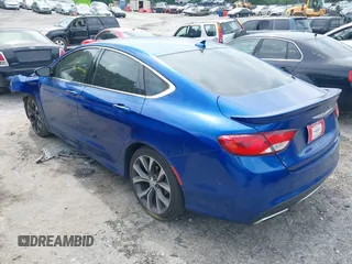 2015 Chrysler 200 C with VIN 1C3CCCCG9FN520292, listed as a IAAI auction lot 38802898 with 188,083 mi miles. Bid and sale history available at carsss.com. Image 3.