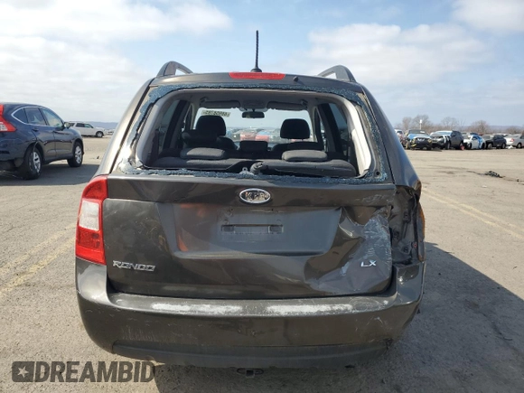 2009 Kia Rondo LX with VIN KNAFG528197275111, listed as a Copart auction lot 48958785 with 168,033 mi miles and Salvage Title. Bid and sale history available at carsss.com. Image 6.