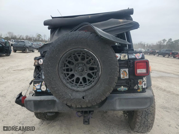2018 Jeep Wrangler Unlimited Sport with VIN 1C4HJXDG4JW163183, listed as a Copart auction lot 45797205 with 96,979 mi miles and Salvage Title. Bid and sale history available at carsss.com. Image 6.