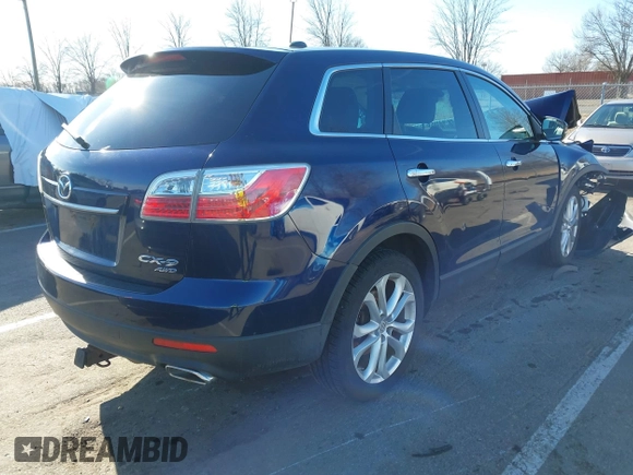 2012 Mazda CX-9 Grand Touring with VIN JM3TB3DV2C0338235, listed as a IAAI auction lot 41592307 with 1 mi miles. Bid and sale history available at carsss.com. Image 4.