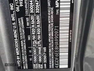 2017 Mercedes-Benz GLS with VIN 4JGDF6EE8HA990971, listed as a Copart auction lot 64061083 with 81,712 mi miles. Bid and sale history available at carsss.com. Image 13.