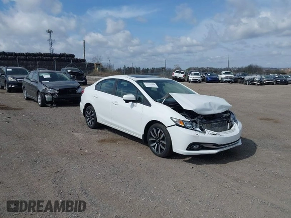2015 Honda Civic Sedan EX-L with VIN 19XFB2F9XFE220171, listed as a IAAI auction lot 41904589 with 114,276 mi miles. Bid and sale history available at carsss.com. Image 1.