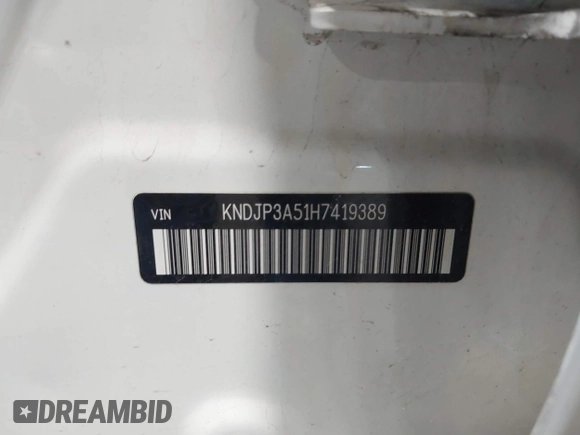 2017 Kia Soul + with VIN KNDJP3A51H7419389, listed as a IAAI auction lot 42055455 with 121,861 mi miles and . Bid and sale history available at DreamBid. Image 9.