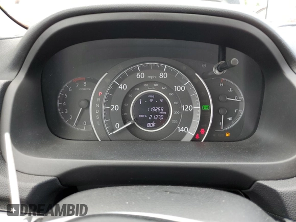 2015 Honda CR-V EX with VIN 2HKRM4H53FH660340, listed as a Copart auction lot 55258165 with 119,259 mi miles and Salvage Title. Bid and sale history available at DreamBid. Image 9.