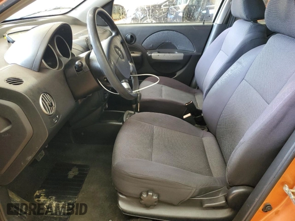 2006 Chevrolet Aveo LT with VIN KL1TG56686B562427, listed as a Copart auction lot 45393615 with 211,170 mi miles and Salvage title. Bid and sale history available at DreamBid. Image 7.