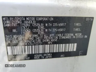 2016 Toyota RAV4 XLE with VIN JTMRFREV3GJ102721, listed as a Copart auction lot 62489055 with 111 mi miles and Salvage title. Bid and sale history available at DreamBid. Image 14.