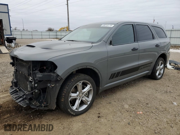 2021 Dodge Durango GT with VIN 1C4RDJDGXMC644263, listed as a Copart auction lot 85010174 with 111,889 mi miles and Salvage title. Bid and sale history available at DreamBid. Image 1.