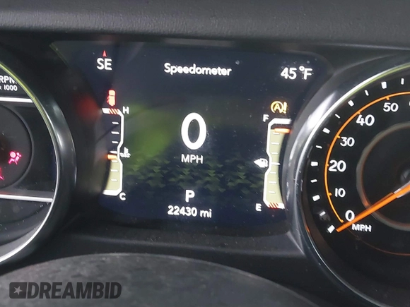 2022 Jeep Wrangler Unlimited Sahara with VIN 1C4HJXEG4NW186063, listed as a IAAI auction lot 40927600 with 22,430 mi miles and . Bid and sale history available at DreamBid. Image 7.