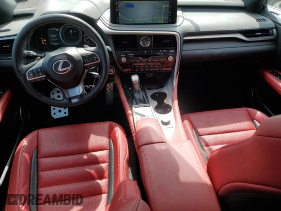 2020 Lexus RX 450h F Sport Performance with VIN 2T2YGMDA1LC043924, listed as a Copart auction lot 58921455 with 36,032 mi miles and Salvage title. Bid and sale history available at DreamBid. Image 8.