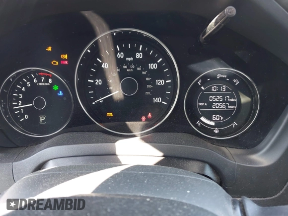 2016 Honda HR-V EX with VIN 3CZRU5H54GM719519, listed as a IAAI auction lot 42033480 with 52,517 mi miles. Bid and sale history available at carsss.com. Image 7.