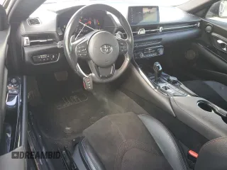2021 Toyota GR Supra 2.0 with VIN WZ1DB2C02MW045335, listed as a Copart auction lot 44009215 with 37,882 mi miles and Salvage Title. Bid and sale history available at carsss.com. Image 8.