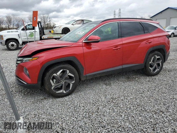 2022 Hyundai Tucson Limited with VIN 5NMJECAE3NH073047, listed as a Copart auction lot 53264725 with 36,558 mi miles and Salvage Title. Bid and sale history available at carsss.com. Image 1.