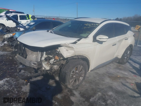2018 Nissan Murano S z VIN 5N1AZ2MG1JN186452, wystawiony jako IAAI lot #41624069 z przebiegiem 163 725 mil mil oraz . Historia ofert i sprzedaży dostępna na DreamBid. Obrazek 18.