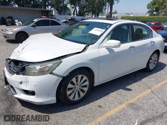 2015 Honda Accord EX-L z VIN 1HGCR2F81FA214253, wystawiony jako IAAI lot #42548901 z przebiegiem 138 965 mil mil oraz . Historia ofert i sprzedaży dostępna na DreamBid. Obrazek 2.