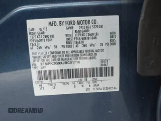 2018 Ford Edge SE с VIN 2FMPK3G9XJBC51716, выставлен на аукционе IAAI как лот 42679605 с пробегом 92 070 миль миль и . История ставок и продаж доступна на DreamBid. Изображение 9.