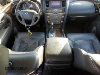 2012 Infiniti QX56 8-passenger with VIN JN8AZ2ND0C9716421, listed as a Copart auction lot 80701904 with 124,124 mi miles and Clean Title. Bid and sale history available at carsss.com. Image 8.