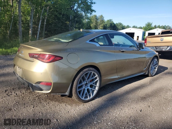 2017 Infiniti Q60 Red Sport 400 with VIN JN1FV7EL0HM700972, listed as a Copart auction lot 62163635 with 124,364 mi miles and Clean title. Bid and sale history available at DreamBid. Image 3.