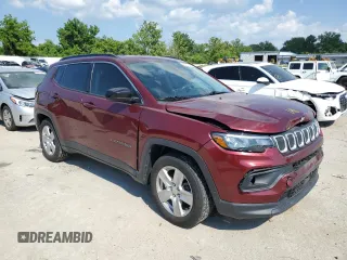 2022 Jeep Compass Altitude with VIN 3C4NJCBB1NT140152, listed as a Copart auction lot 63710165 with 51,256 mi miles and Clean title. Bid and sale history available at DreamBid. Image 4.