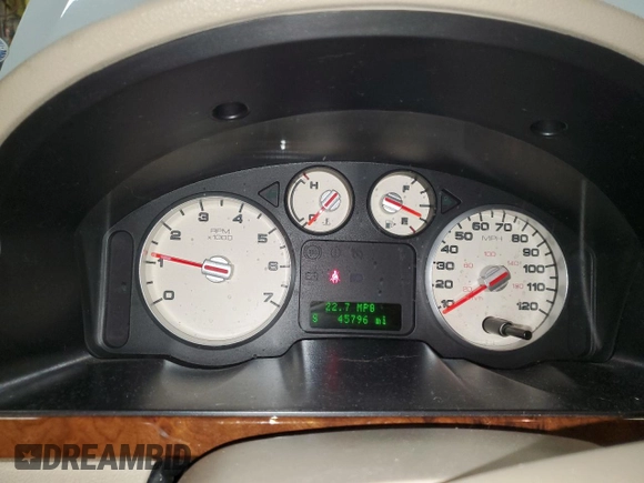 2007 Ford Five Hundred Limited with VIN 1FAHP25127G156270, listed as a Copart auction lot 57821885 with 45,796 mi miles and Salvage title. Bid and sale history available at DreamBid. Image 9.