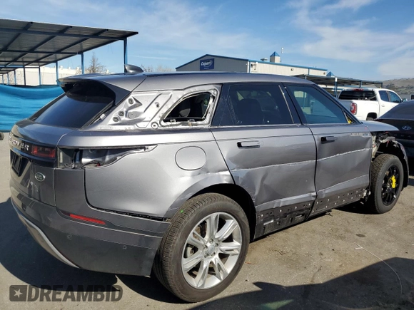 2021 Land Rover Range Rover Velar S with VIN SALYJ2EX4MA327091, listed as a Copart auction lot 45552485 with 24,922 mi miles and Salvage Title. Bid and sale history available at carsss.com. Image 3.