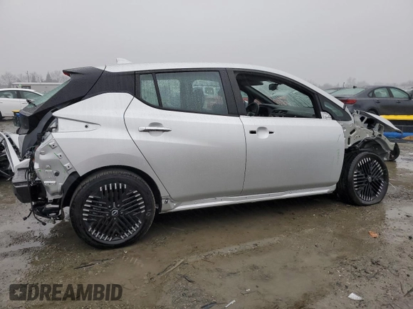 2025 Nissan LEAF SV Plus with VIN 1N4CZ1CV1SC558995, listed as a Copart auction lot 41471515 with 361 mi miles and Salvage Title. Bid and sale history available at carsss.com. Image 3.