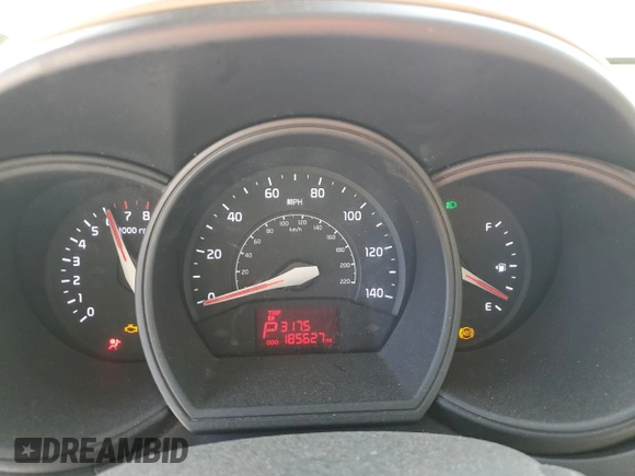 2012 Kia Rio LX with VIN KNADM4A32C6094306, listed as a Copart auction lot 50883425 with 185,627 mi miles and Salvage Title. Bid and sale history available at carsss.com. Image 9.