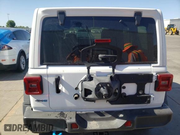 2023 Jeep Wrangler Rubicon 20th Anniversary with VIN 1C4JJXR63PW538877, listed as a Copart auction lot 57635015 with 25,924 mi miles and Salvage title. Bid and sale history available at DreamBid. Image 6.
