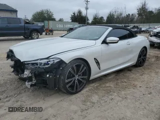 2022 BMW 8 Series 840i with VIN WBADZ2C0XNCJ65880, listed as a Copart auction lot 44778025 with 34,221 mi miles and Salvage Title. Bid and sale history available at carsss.com. Image 1.